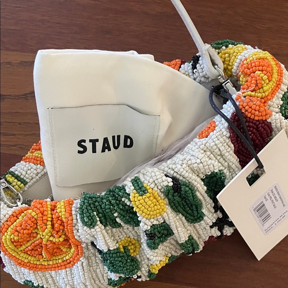 NWT STAUD Fruit Salad Colorful Beaded Women's Bag - Picture 6 of 7